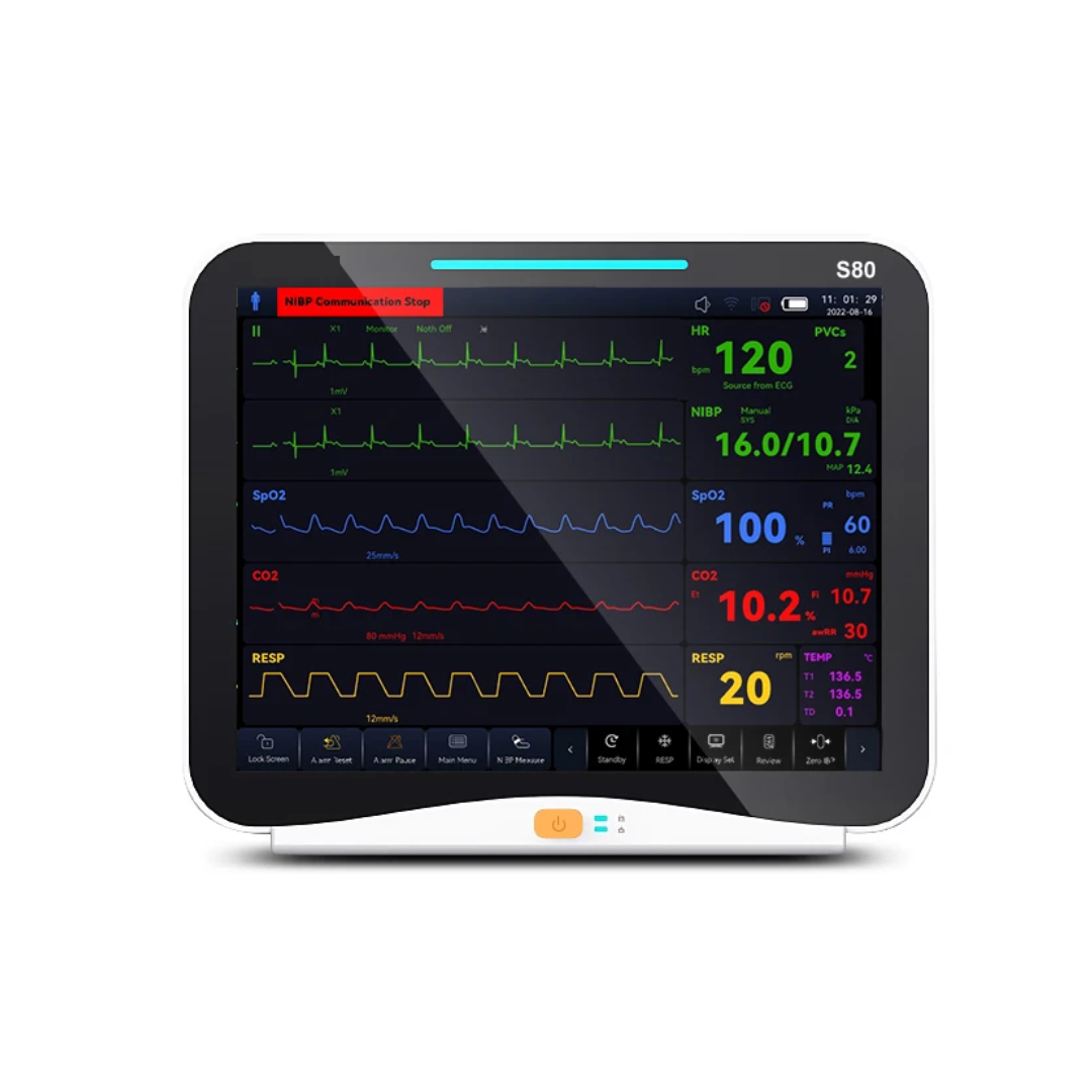 Monitor de signos vitales de 6 Parámetros, pantalla touch de 10 pulgadas